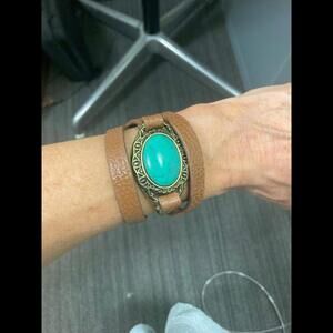Faux Turquoise Wrap Around Bracelet